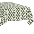 Rectangle Tablecloth | Holiday Wreath | Cornflower Blue