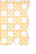 Load image into Gallery viewer, Scalloped Square Table Topper | Gold Cane
