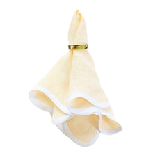 Load image into Gallery viewer, Linen Scalloped Square | Buttercup Yellow
