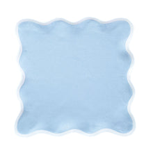 Load image into Gallery viewer, Linen Scalloped Square | Cornflower Blue
