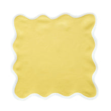 Load image into Gallery viewer, Linen Scalloped Square | Lemon

