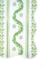 Load image into Gallery viewer, Scalloped Square Table Topper | Boxwood Garden - Sage
