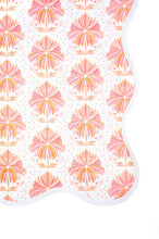 Load image into Gallery viewer, Scalloped Square Game Table Topper | Lotus Flower
