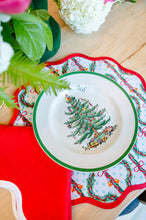 Load image into Gallery viewer, Round Scalloped Placemat | Carol of the Bells
