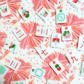 Scalloped Square Game Table Topper | Lotus Flower