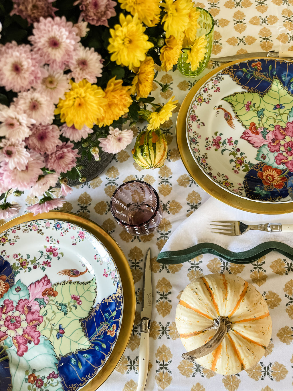 Rectangle Tablecloth | Yellow Lotus Flower