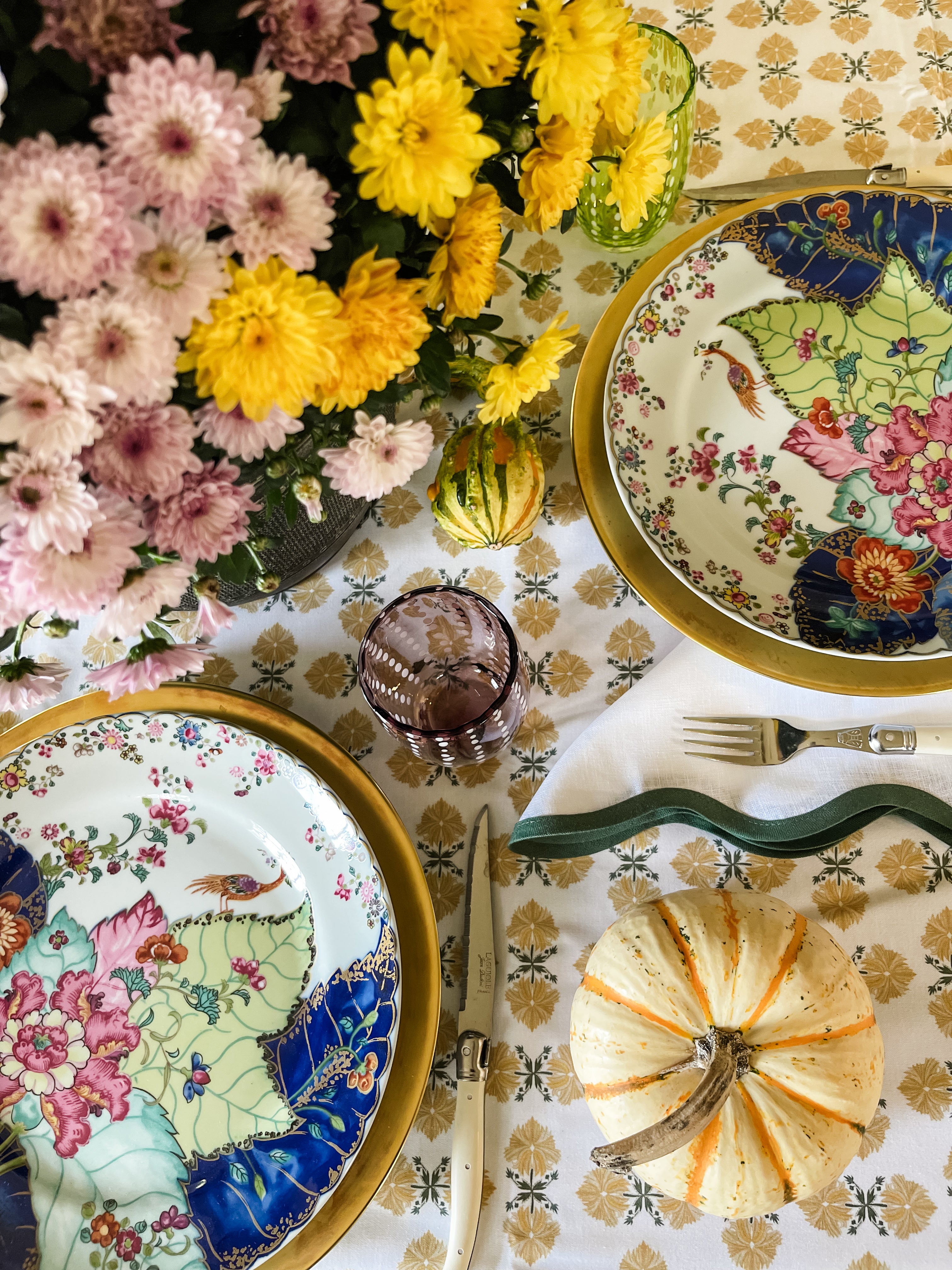 Rectangle Tablecloth | Yellow Lotus Flower