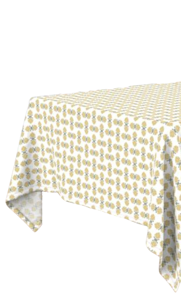 Rectangle Tablecloth | Yellow Lotus Flower