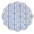 Round Scalloped Placemat | Winter Toile