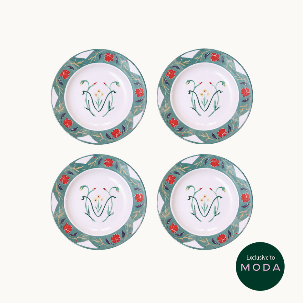 Jardin Nouveau dessert plate (set of 4)