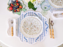 Load image into Gallery viewer, Round Scalloped Placemat | Boxwood Garden - Delft Blue
