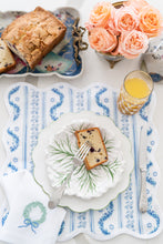 Load image into Gallery viewer, Square Scalloped Placemat | Boxwood Garden - Delft Blue
