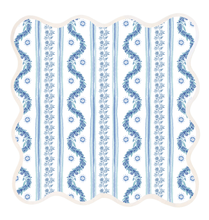 Load image into Gallery viewer, Square Scalloped Placemat | Boxwood Garden - Delft Blue
