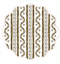 Round Scalloped Placemat | Boxwood Garden - Espresso