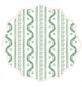 Round Scalloped Placemat | Boxwood Garden - Sage