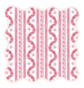 Square Scalloped Placemat | Boxwood Garden - Rose