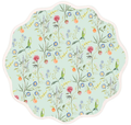 Round Scalloped Placemat | Jardin de Fleurs - Sage