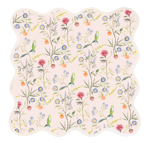 Load image into Gallery viewer, Square Scalloped Placemat | Jardin de Fleurs- Pink
