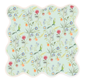 Square Scalloped Placemat | Jardin de Fleurs - Sage