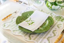 Load image into Gallery viewer, Square Scalloped Placemat | Boxwood Garden - Sage
